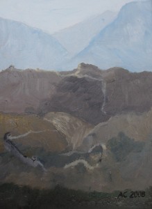"Kinesiska muren", 2008, Olja, 24 x 33 cm, 700:- 
