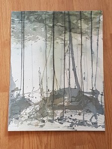 "tallskog II", akvarell(Folkets hus 2017) såld